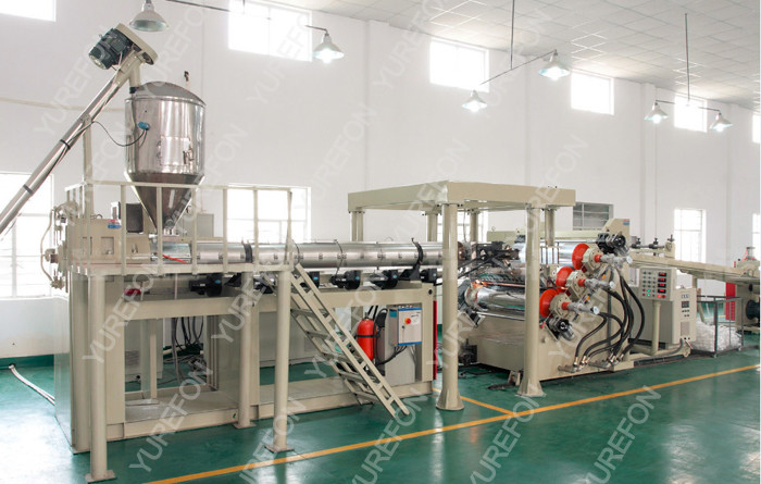 Stable Output Plastic Sheet Extrusion Line For Thermoforming Transparent PP PS PET