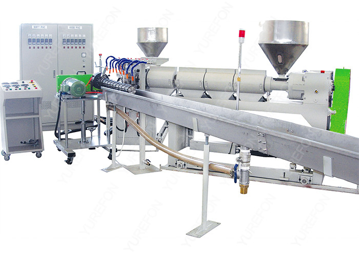 Spiral Reinforced Plastic Pipe Extrusion Line , PVC Plastic Spiral Suction Hose Making Machine